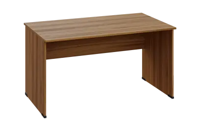 EPL 18 - 14 stůl kancelářský, dřevěná podnož, deska 18 mm, široký 1400 mm, ořech světlý